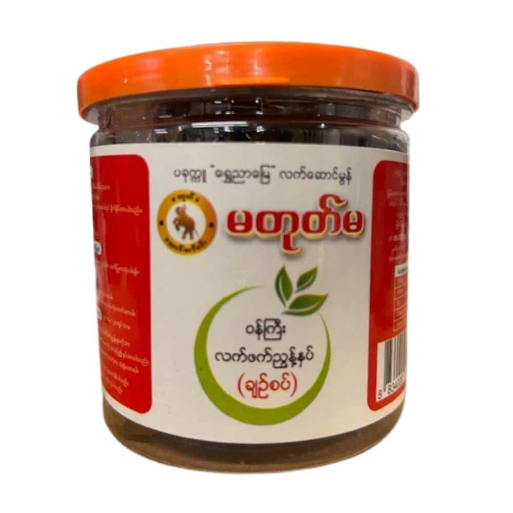 Ma Tote Ma Pickled Won Gyi Tea Leaf (Spicy) မတုတ်မ ဝန်ကြီးလက်ဖက် အညွန့်နှပ် ပုဇွန်ခြောက်ပါ (ချဉ်စပ်)