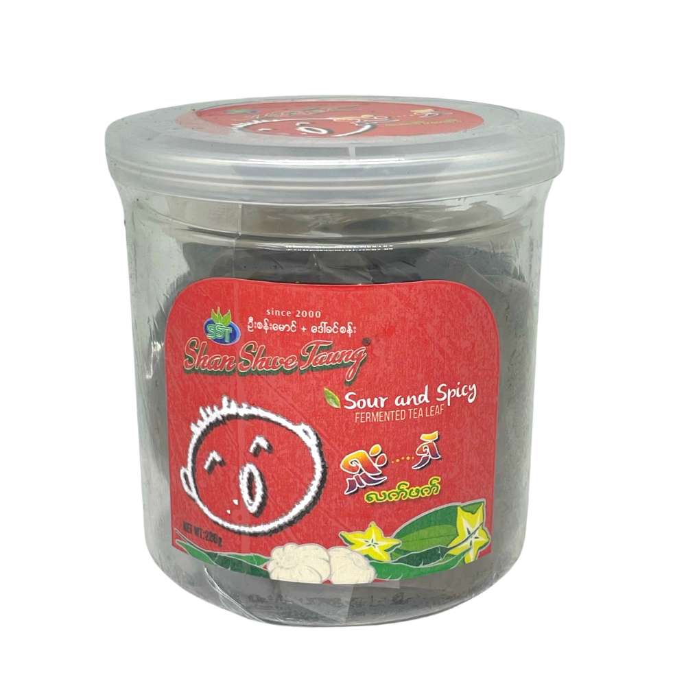 Shan Shwe Taung Pickled Pounded Hot and Sour Tea ရှမ်းရွှေတောင် ရှူးရှဲလက်ဖက်ထောင်း