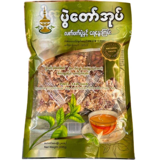 Pwe Taw Ope Pickled Tea & Assorted Fries with Dried Shrimp ပွဲတော်အုပ် လက်ဖက်နှင့် အကြော်စုံ